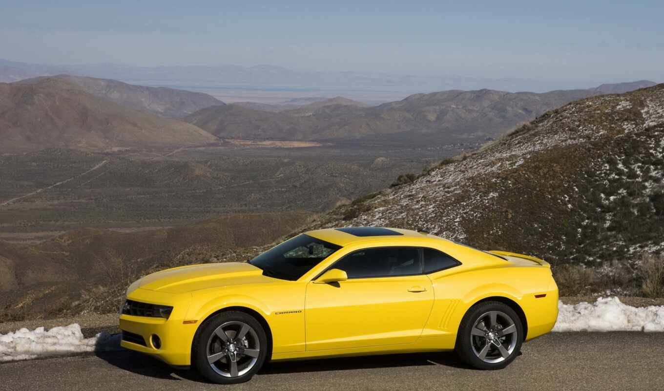 chevrolet, camaro, side, yellow, poz, right there