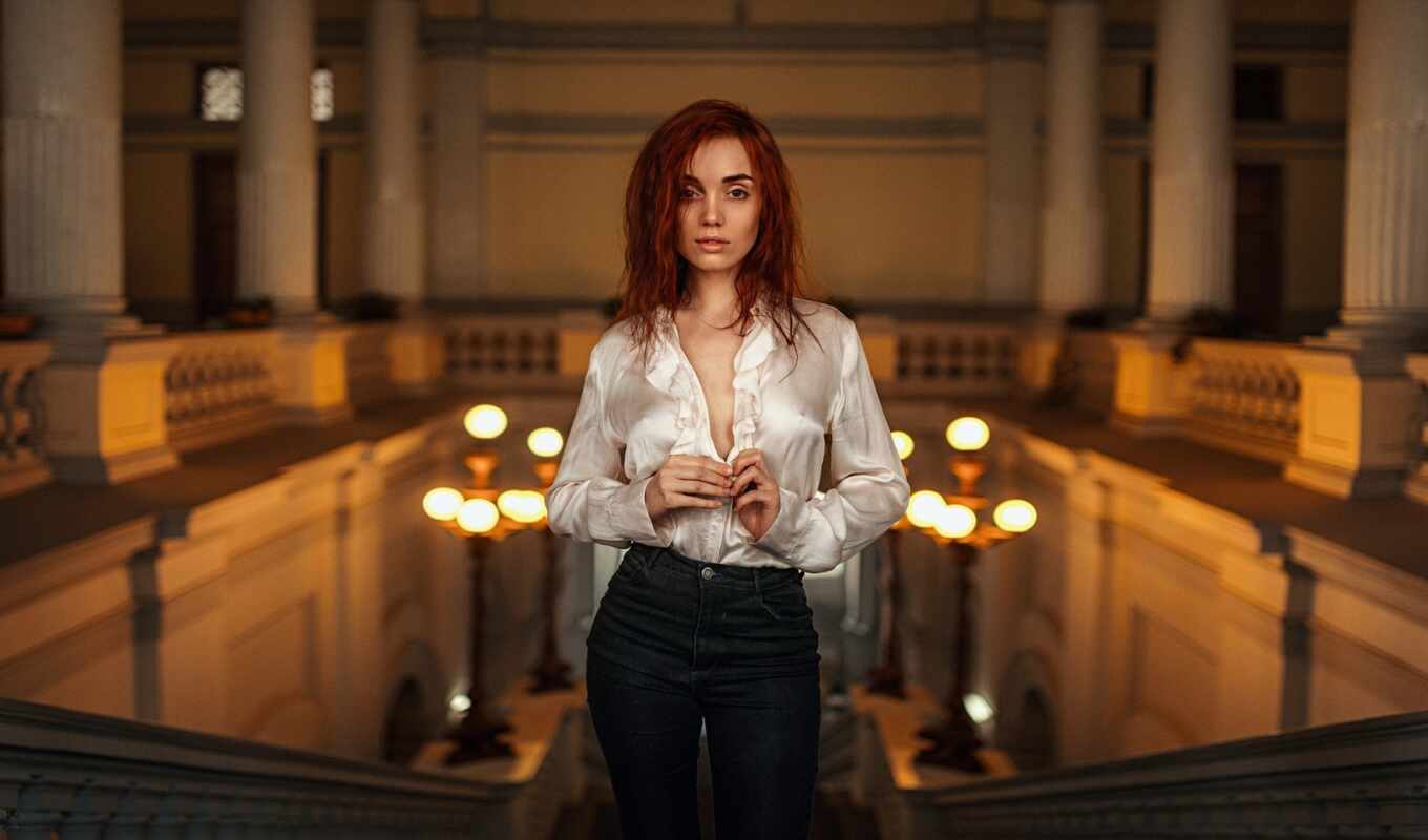 view, russian, model, lady