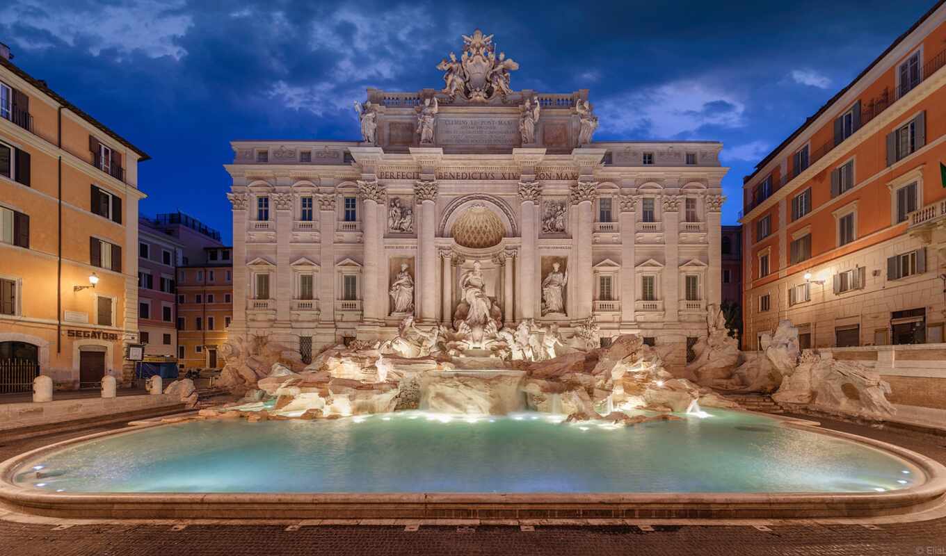 ди, italian, дворец, italy, rima, fountain, рим, fontana, landmark, trevit