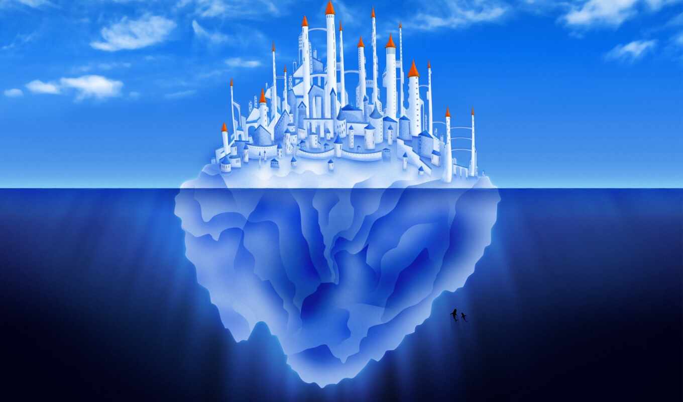 city, sea, animation, one, dolphin, iceberg, che, underwater, inconscio