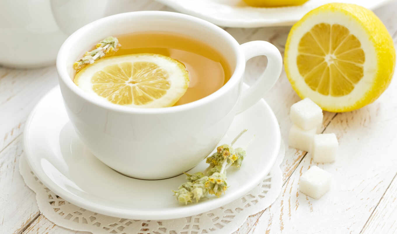 lemon, чая