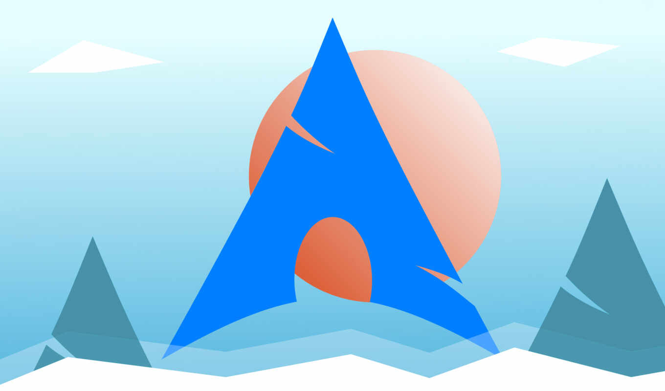 logo, linux, фон, resolution, арка, minimal