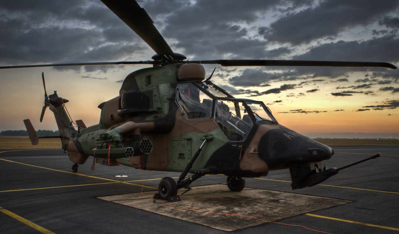 eurocopter, закат, тигр, армия, военный, вертолет, attack, weed, bbc, permission