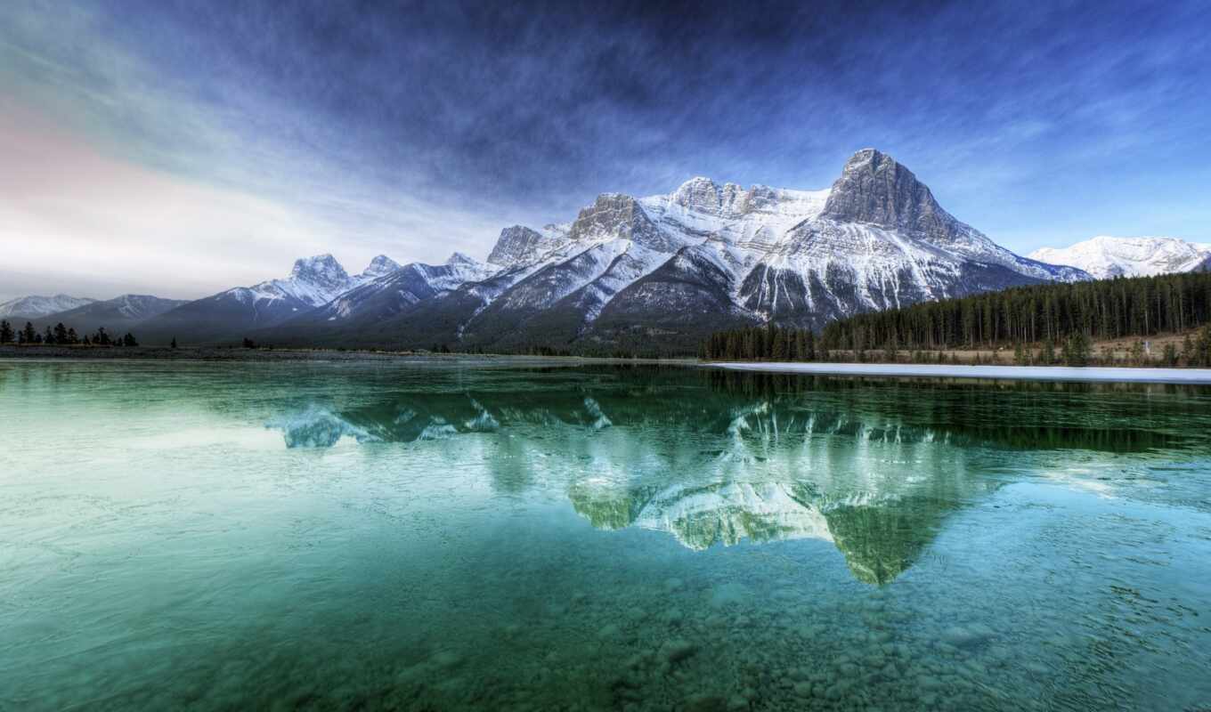 озеро, природа, канада, бант, scenery, долина, drawing
