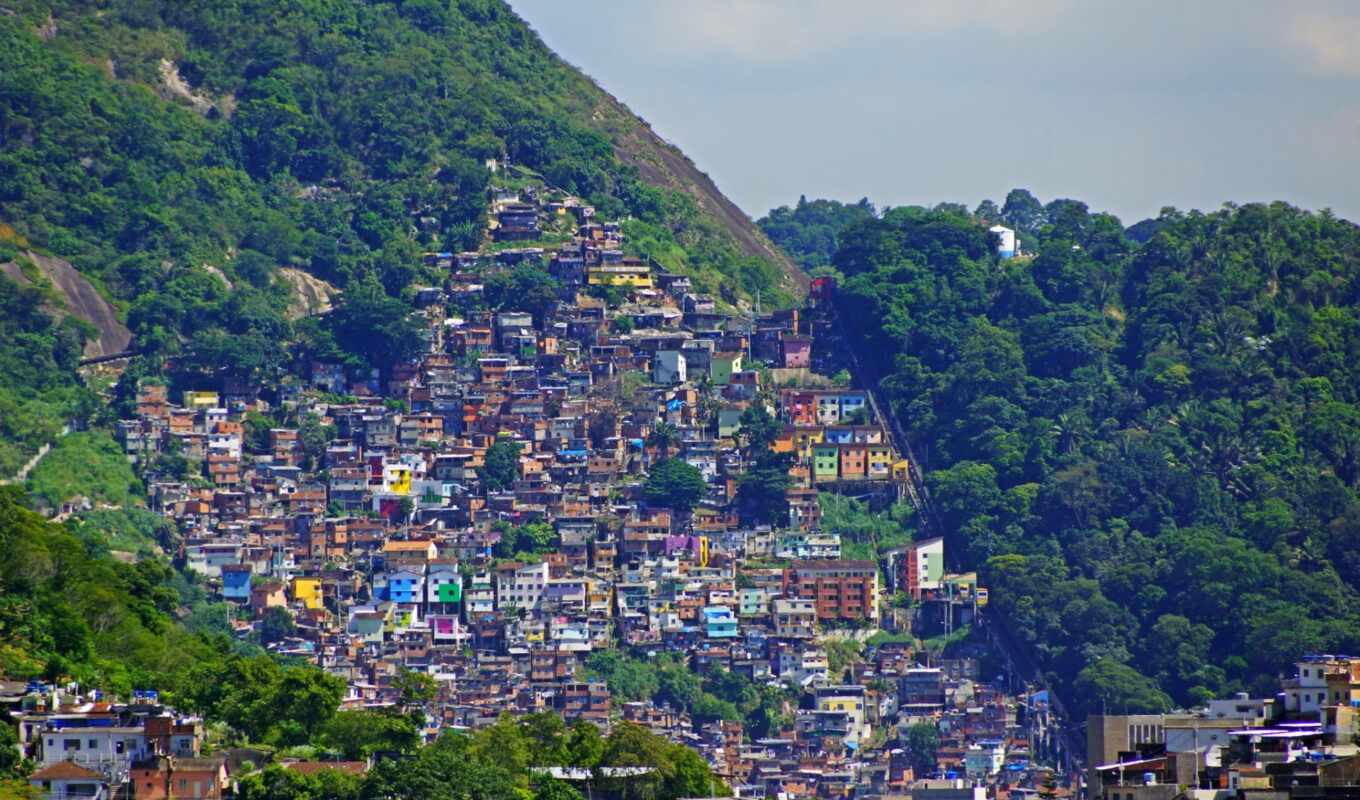 house, city, mountain, brazilian, rio, favela, zhaneiryi
