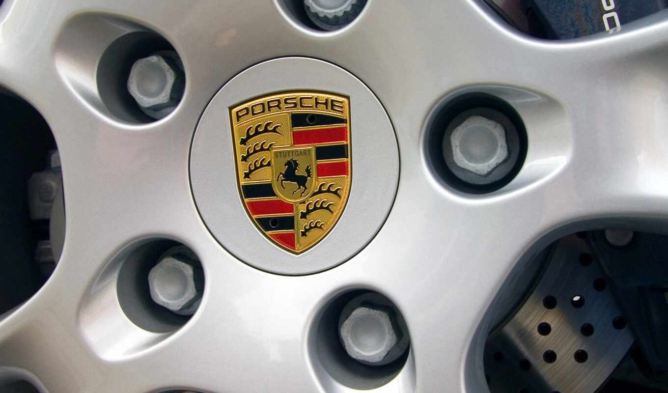 logo, Porsche, hood