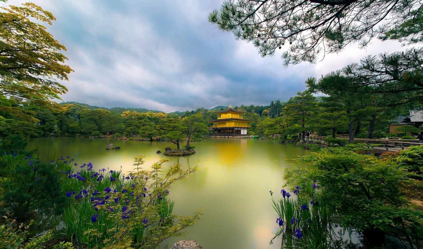 храм, заставки, daily, золотистый, япония, pavilion, kyoto