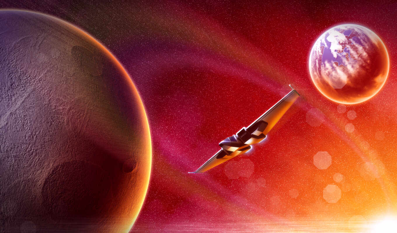 red, space, planet