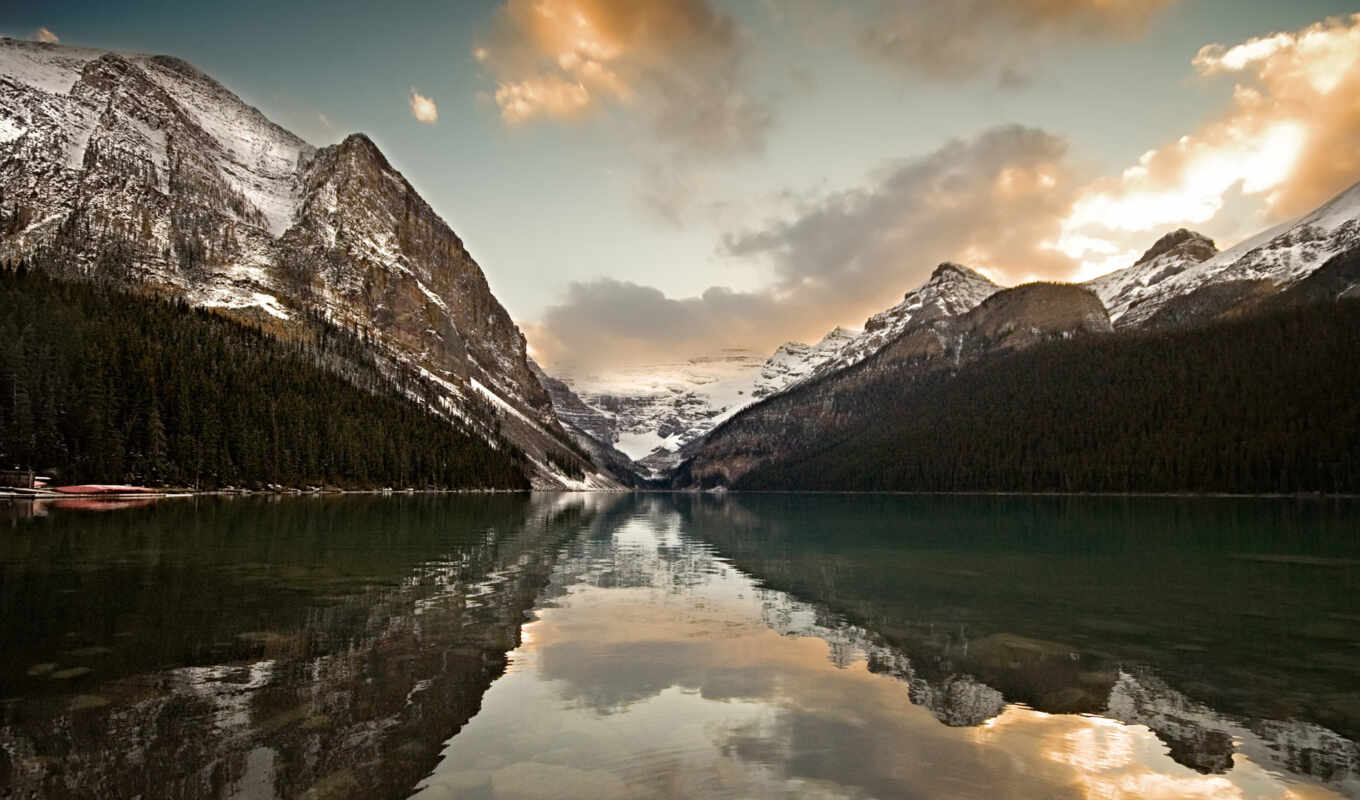 lake, nature, desktop, full, mountain