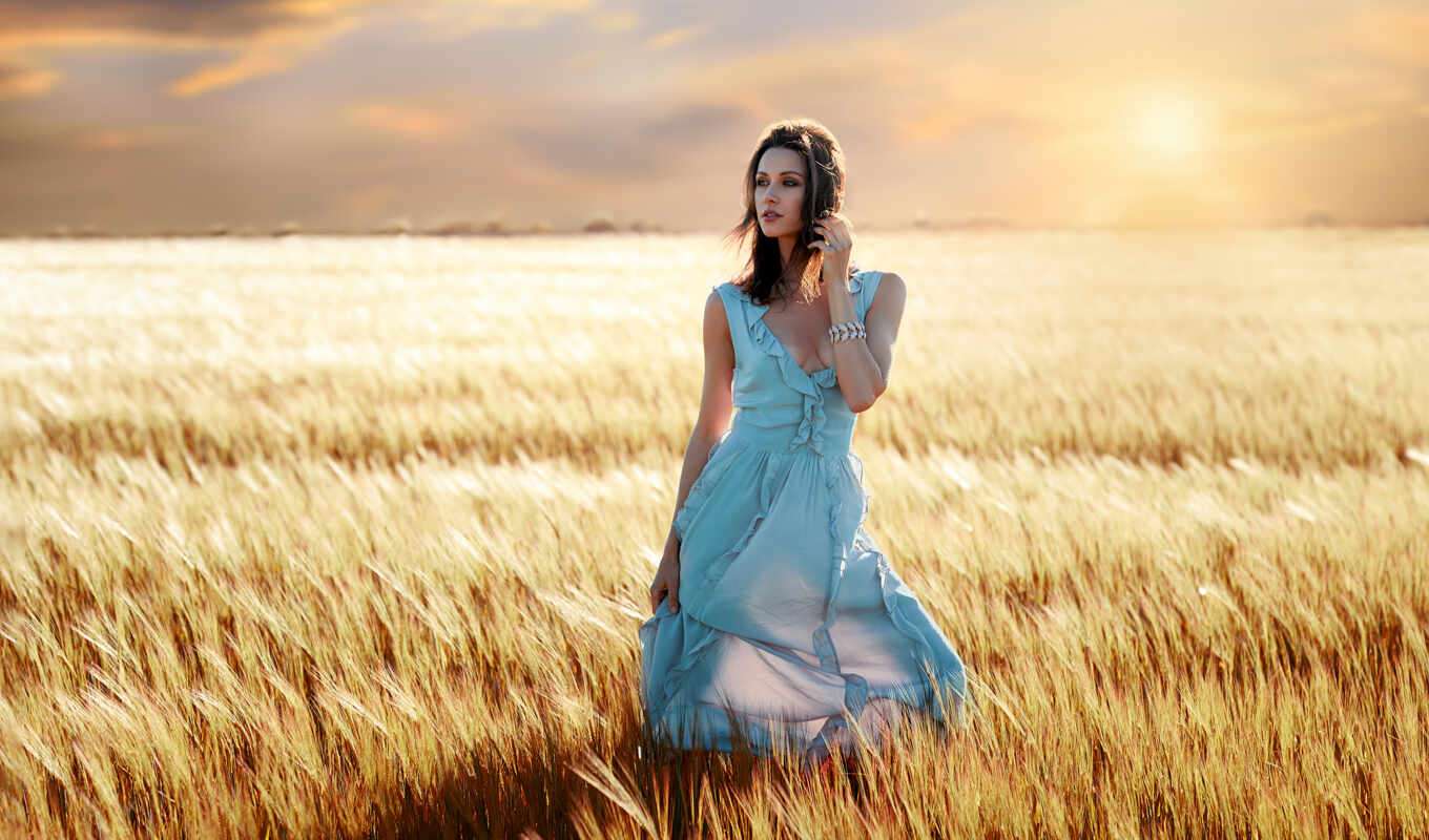 фото, девушка, женщина, трава, поле, модель, ольга, семья, пшеница
