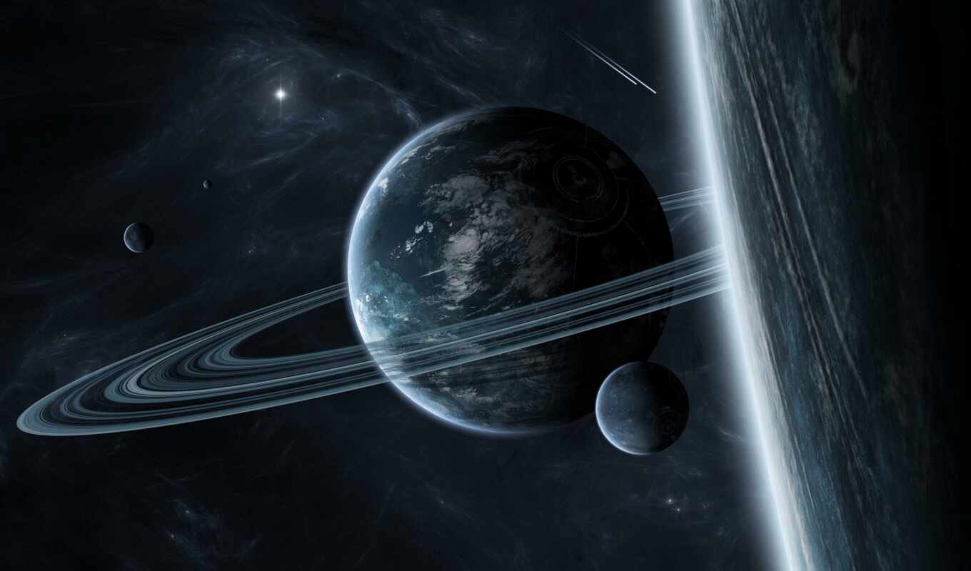 art, fantastic, out, space, ring, planet, star, science, saturn, interstellar, scus