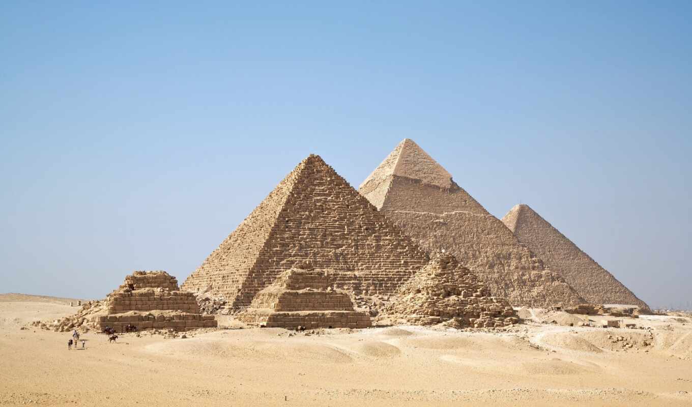 пирамида, старинный, египетский