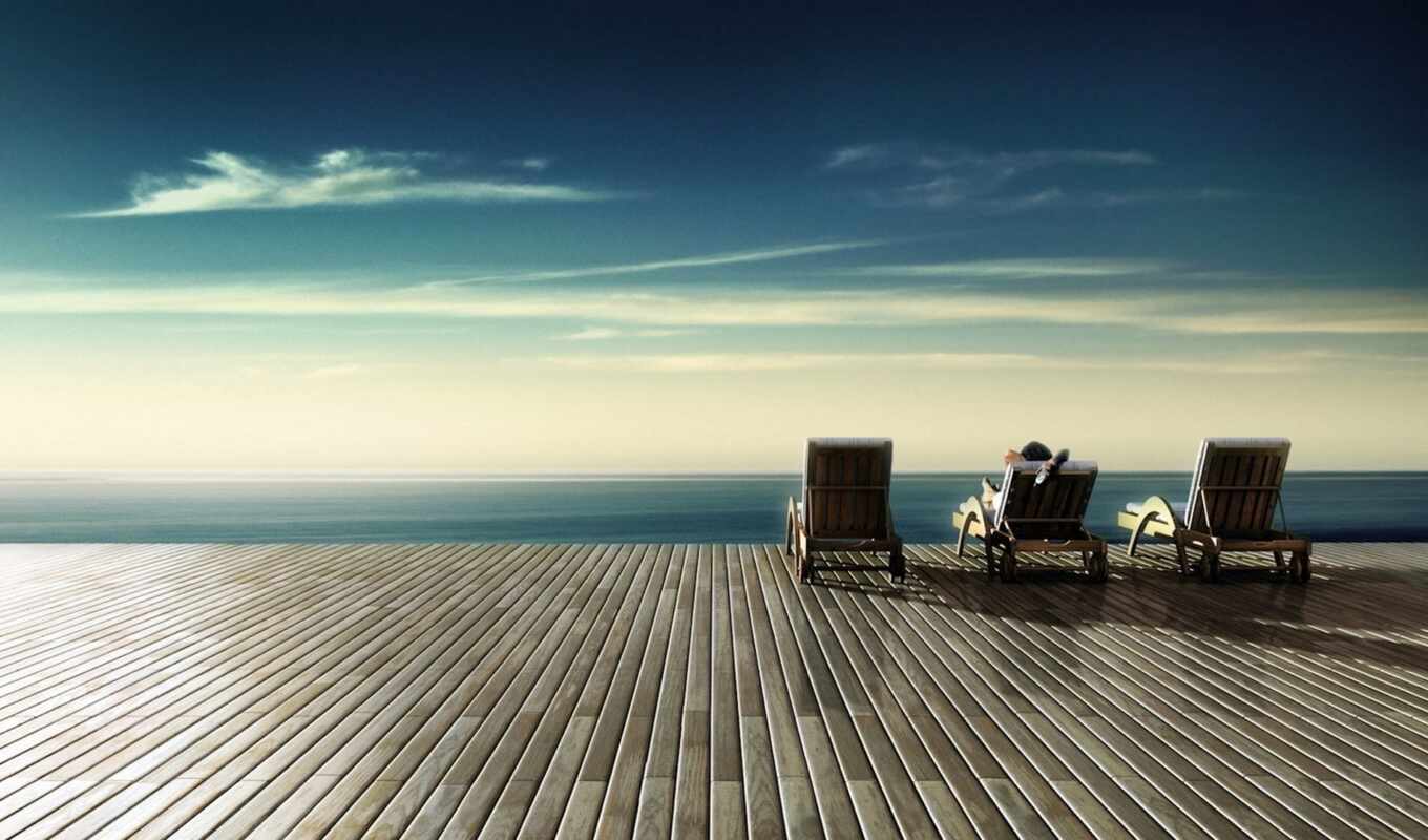 calmness, drawing, terrace