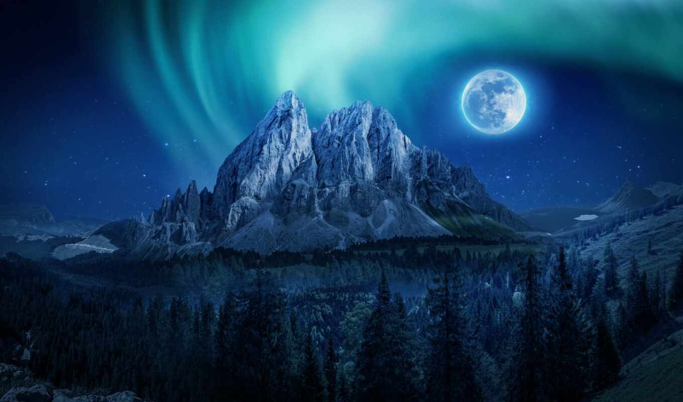 луна, гора