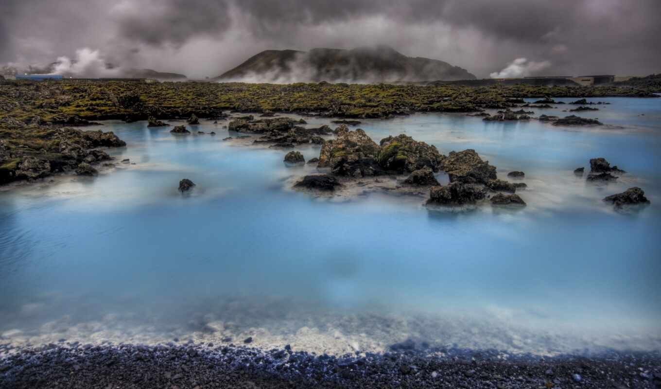 blue, water, голубая, lagoon, исландии, waters, лагуне, геотермальный, символов