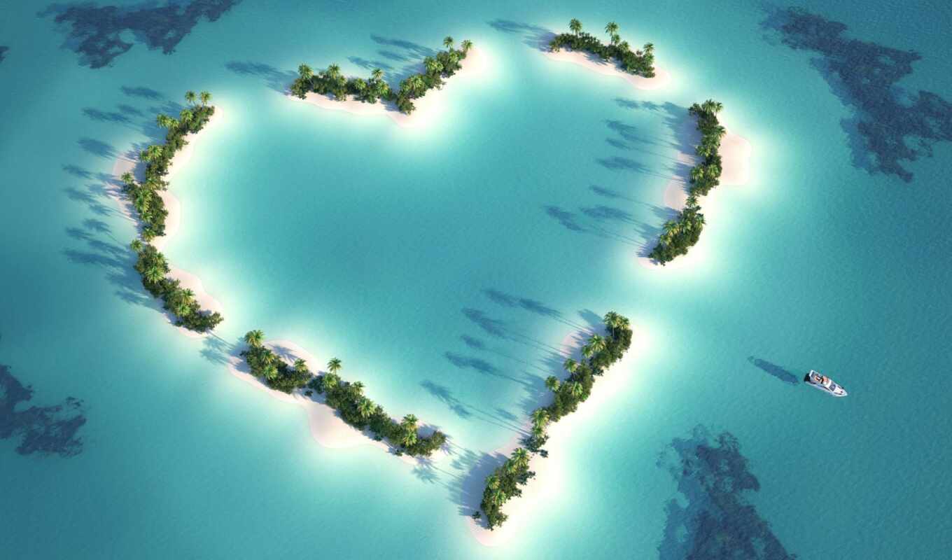 love, пляж, остров, ocean, palm, indian