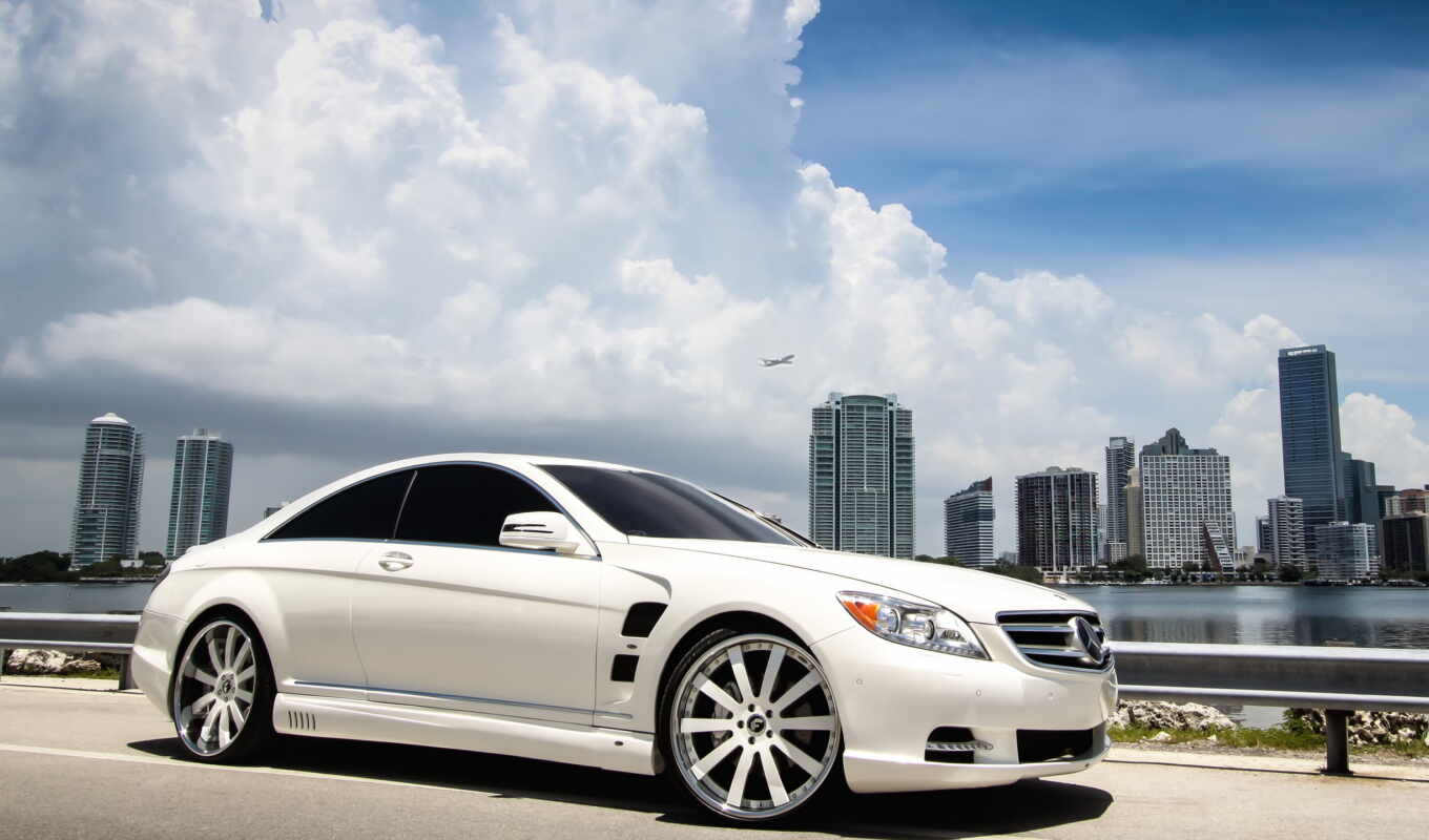 white, mercedes, Benz, tuning, coupe, cls