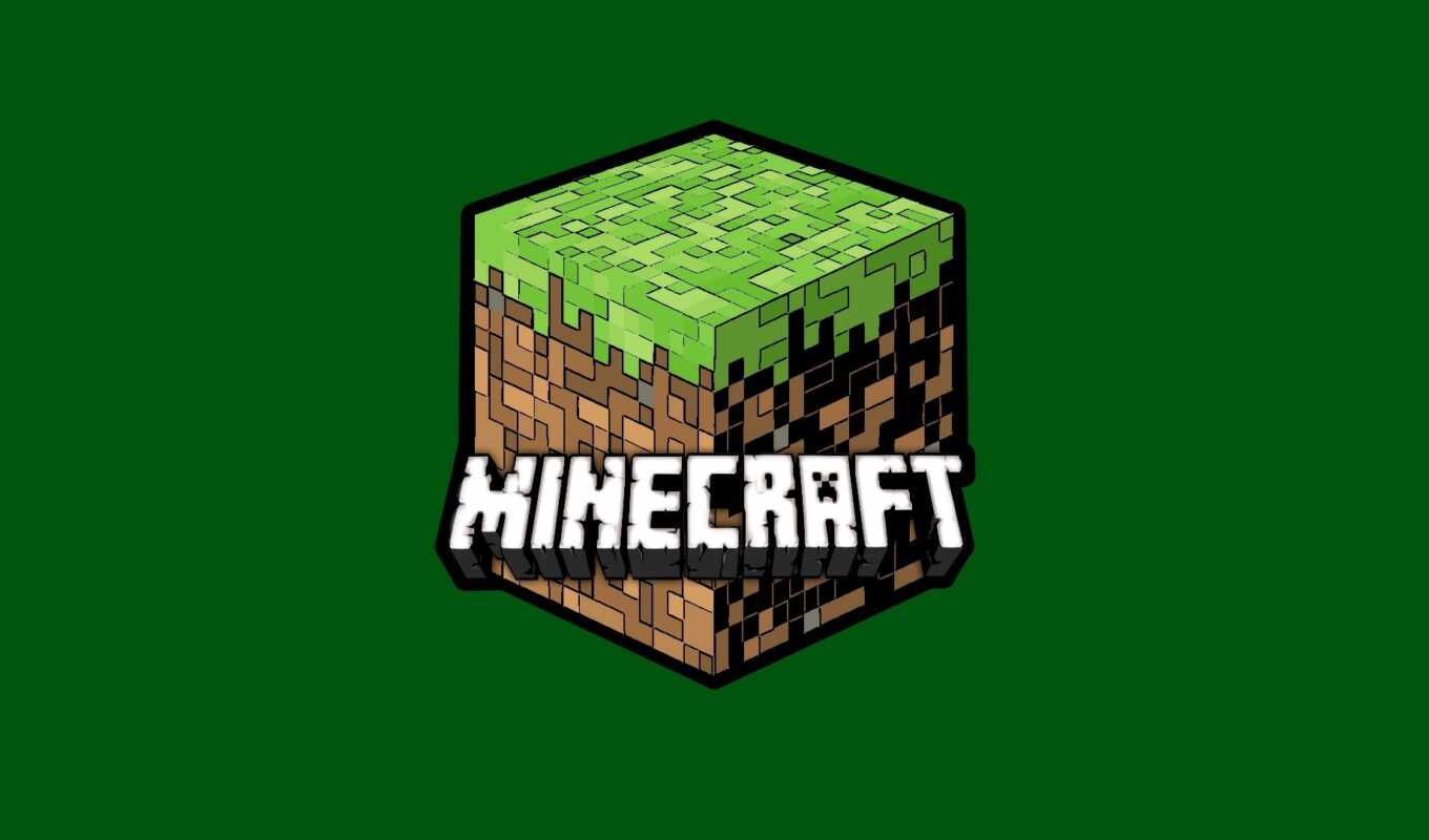 logo, зелёный, minecraft