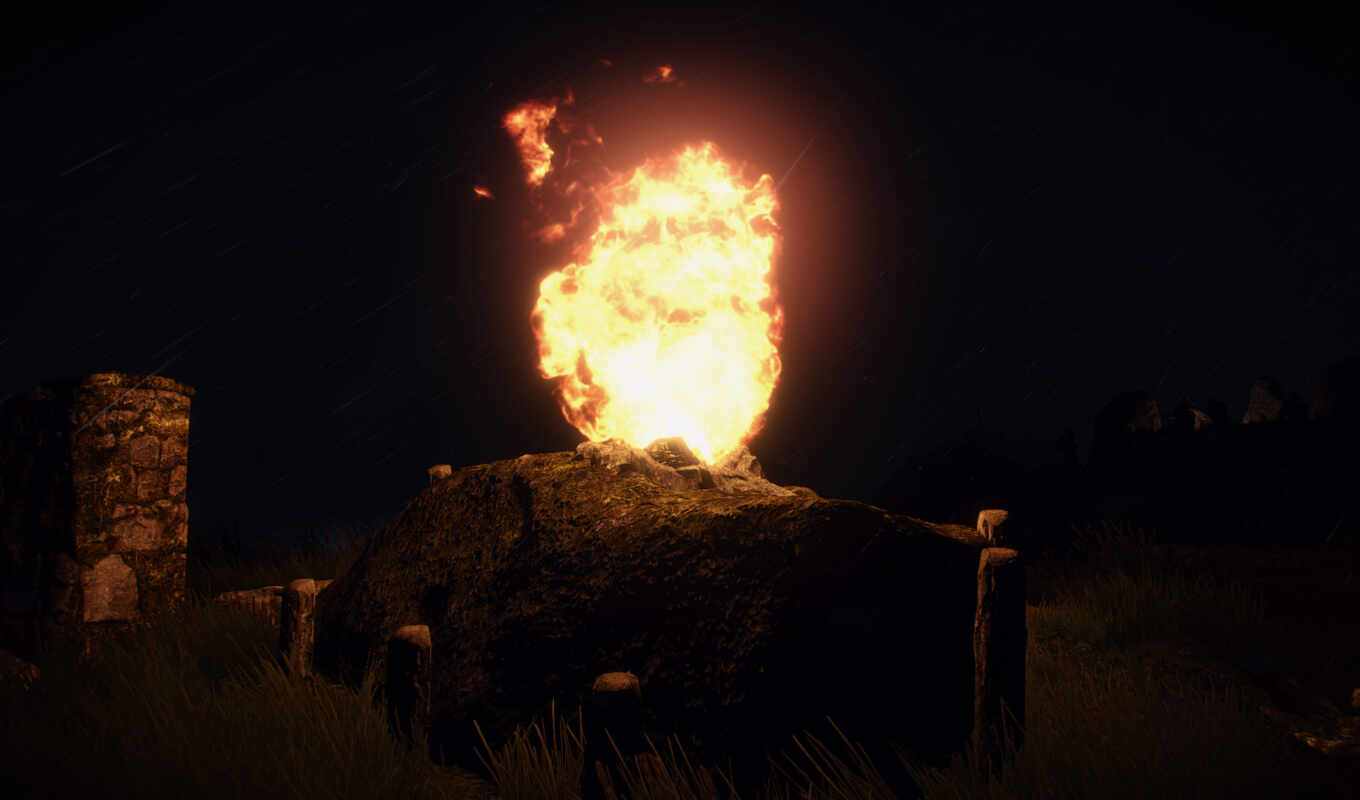 house, night, gallery, fire, wild, witch, darkness, hunt, rare, campfire, bonfire
