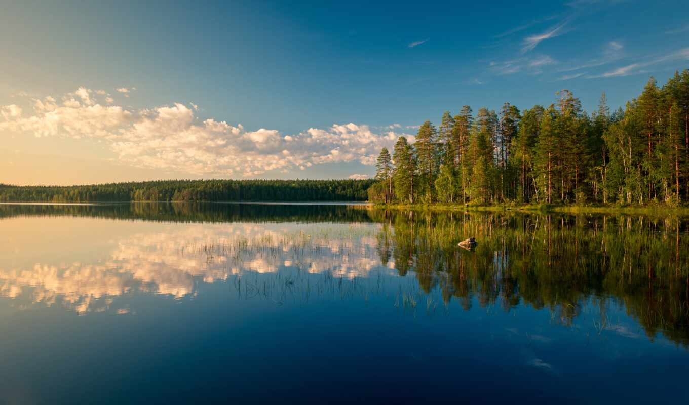 озеро, финляндия