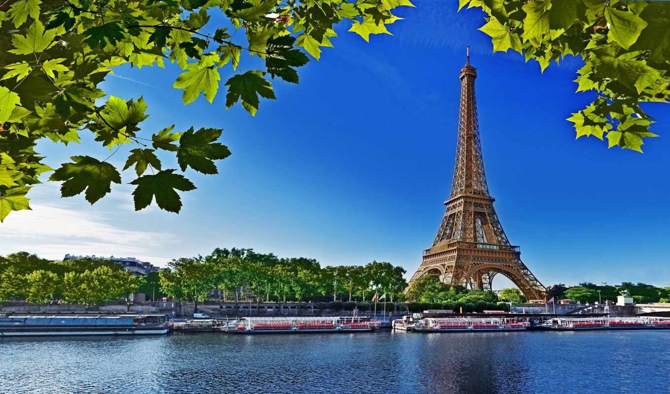 city, Paris, river
