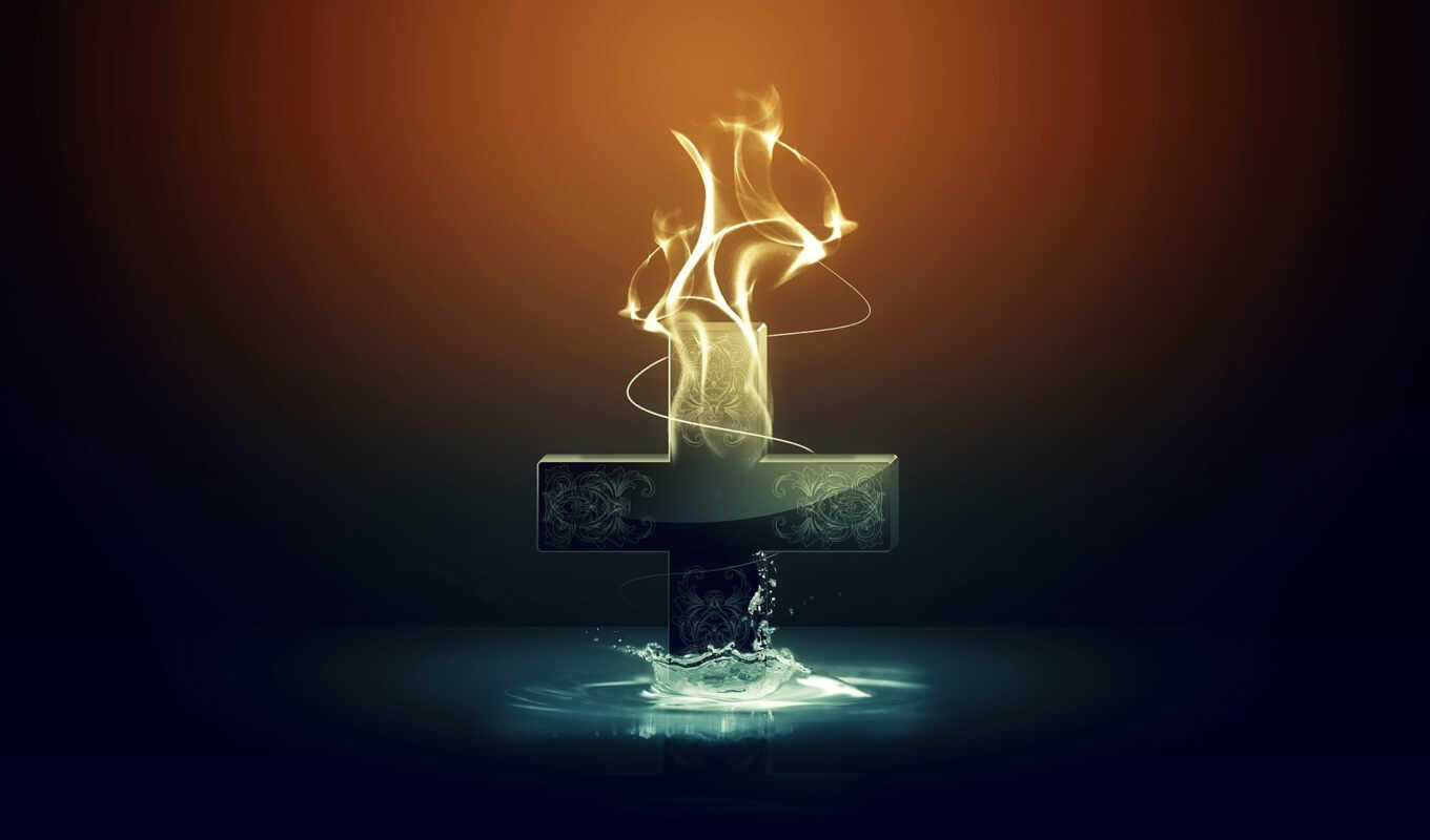 iphone, free, water, fire, animated, cross, christian