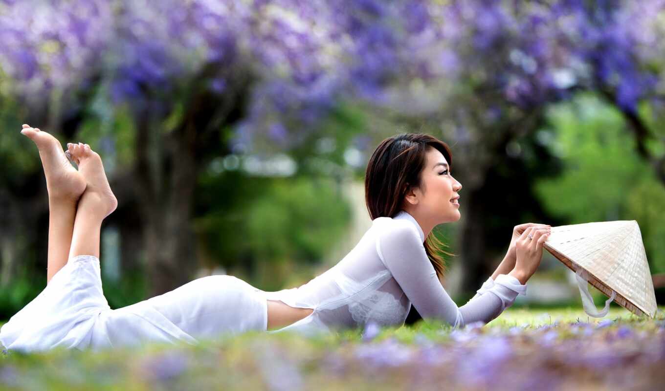 tree, model, asian, see, through, vietnam, photo wallpapers