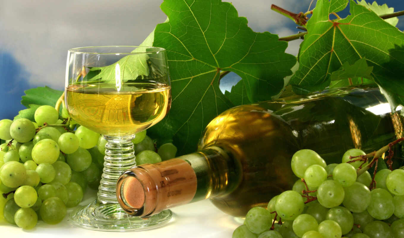 glass, широкоформатные, вино, виноград, бутылка, скопление