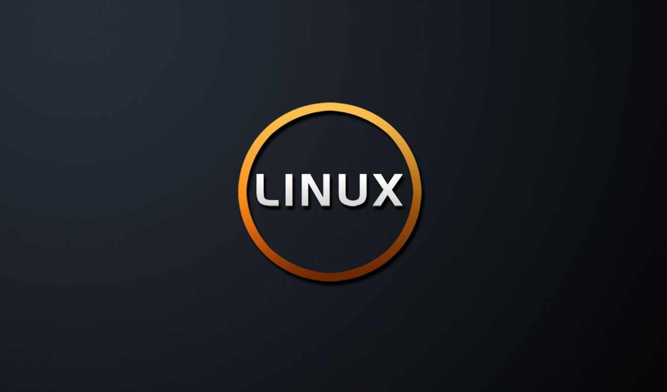 logo, linux, circle, orange