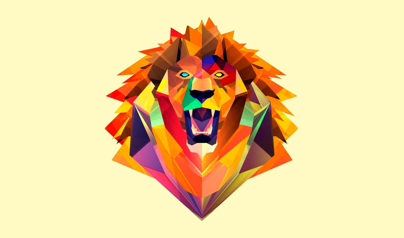 art, head, digital, lion, animal