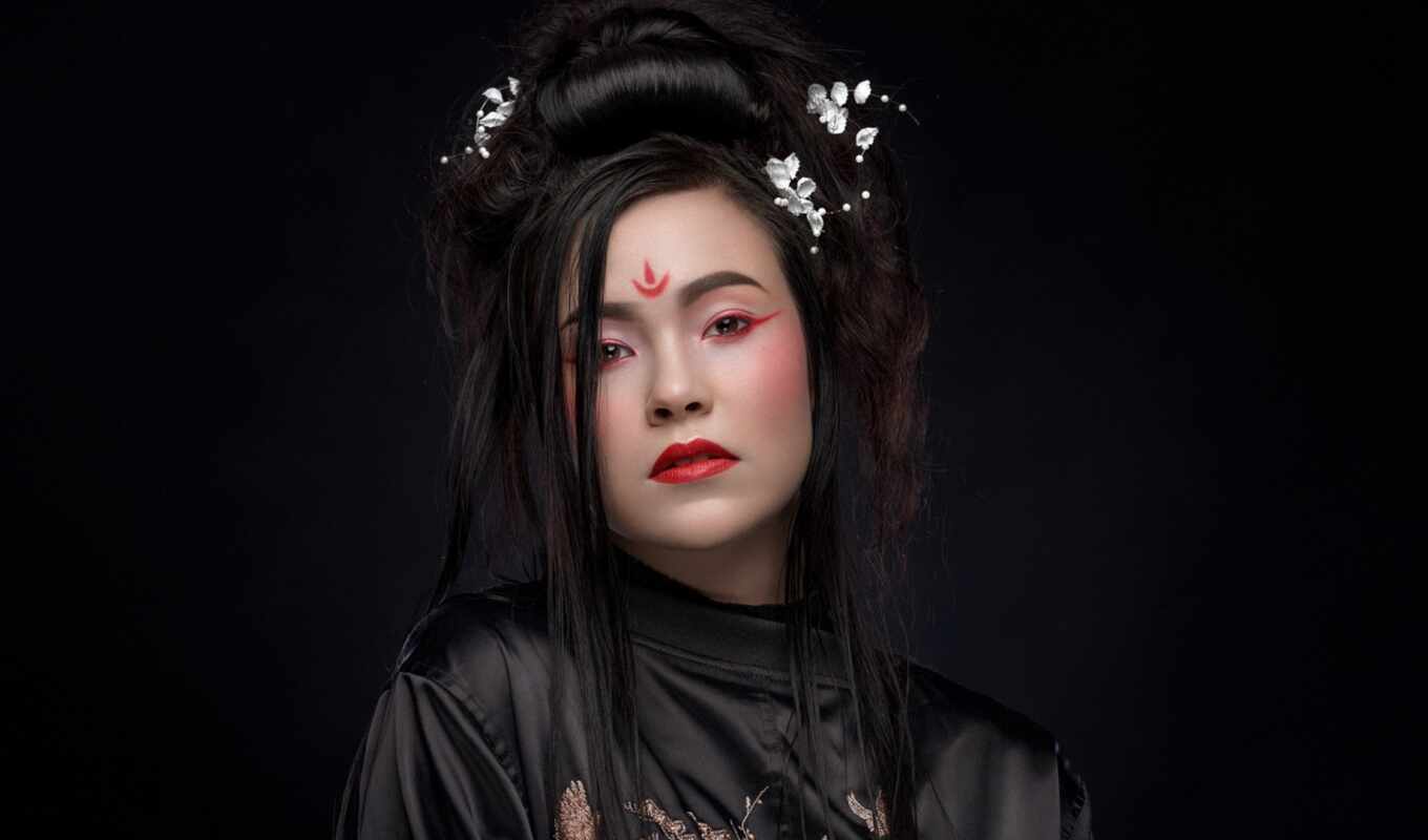 black, girl, style, hair, asian, portrait, see, makeup, dimension