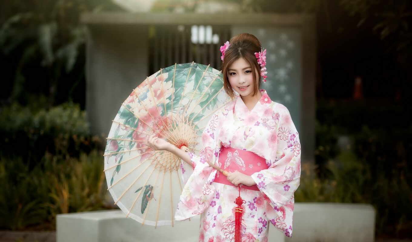 girl, torrent, Japanese, devushki, kimono, different