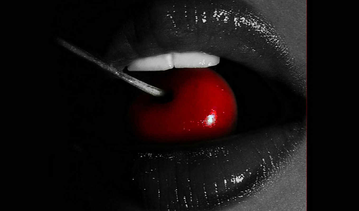 black, share, cherry, губы, die, рот, events, lollipop