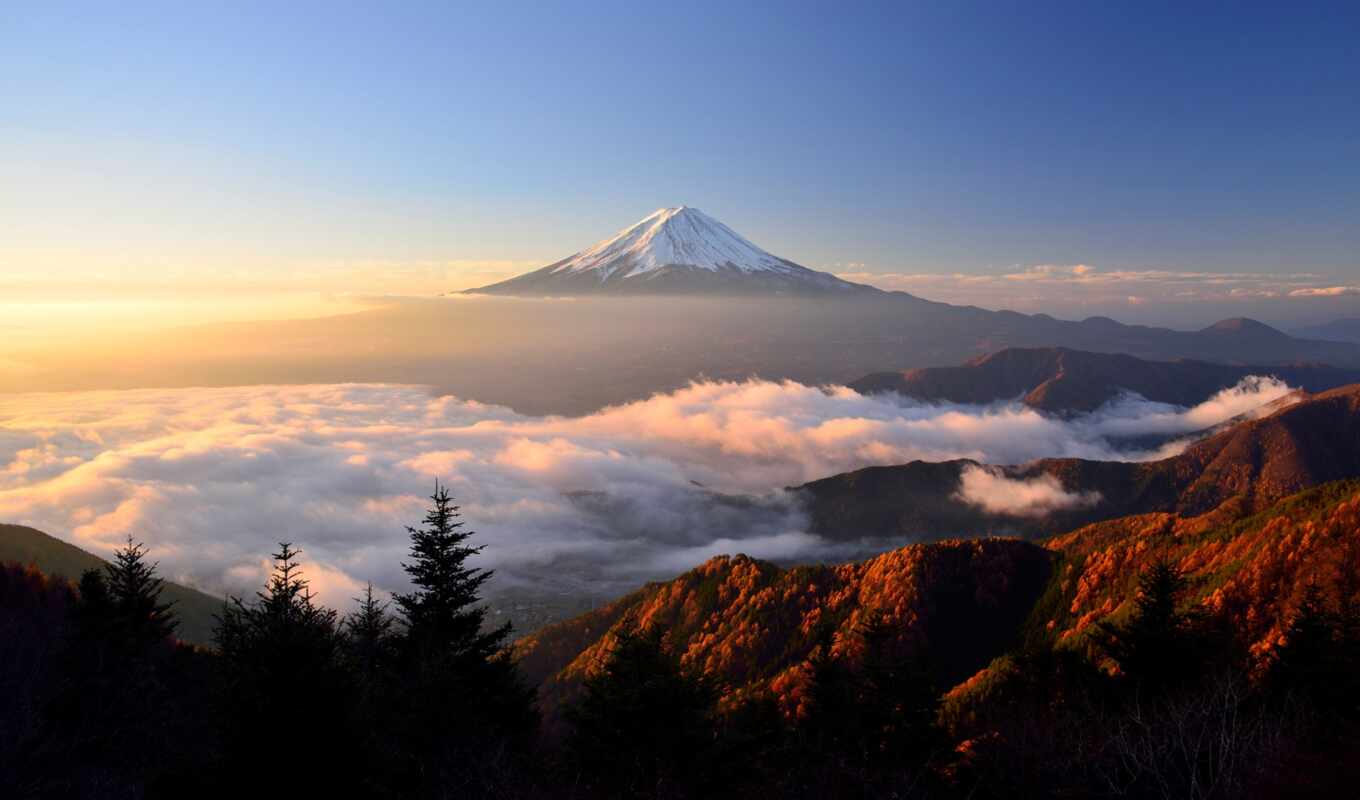 mountain, japanese, fujima