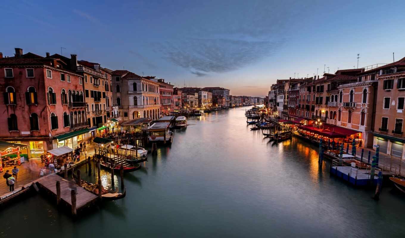 canal, grand, Venice
