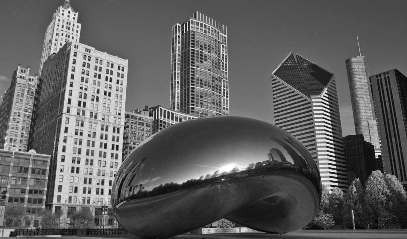 art, город, architecture, облако, gate, park, небоскрёб, bean, chicago, fine, мастерская