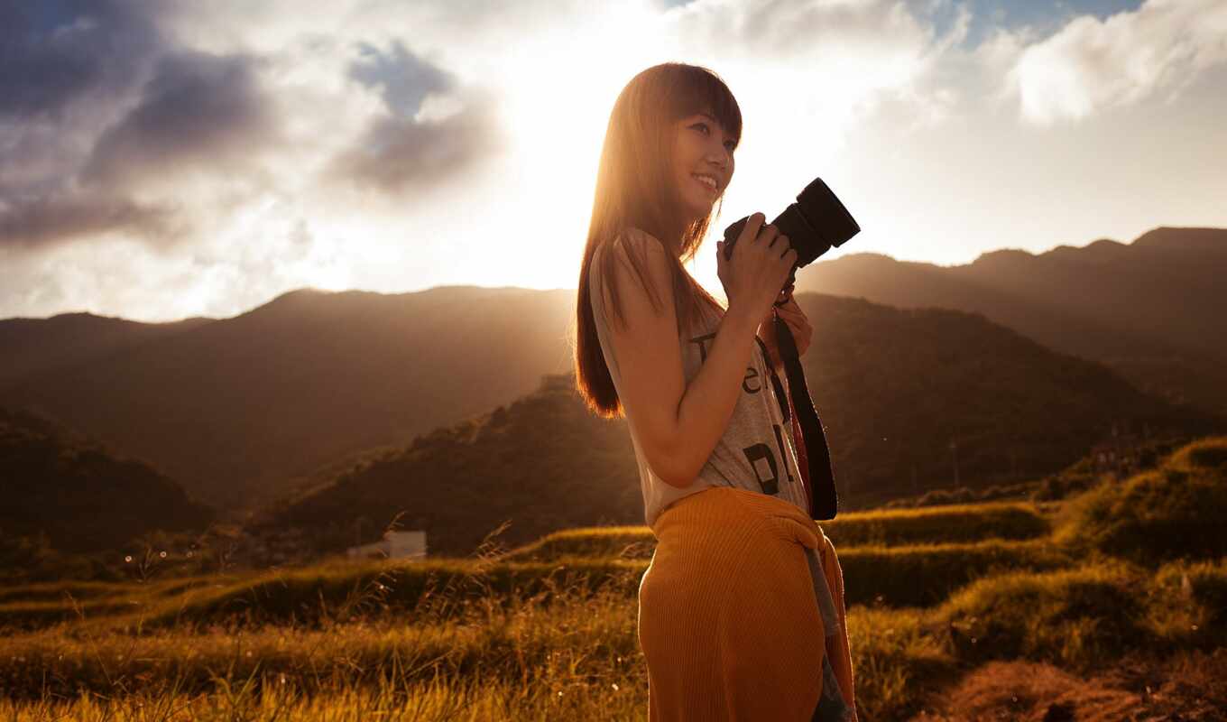 good, girl, photographer, mountain, red, big, message, beautiful, quote, even, shirokoformatnyi