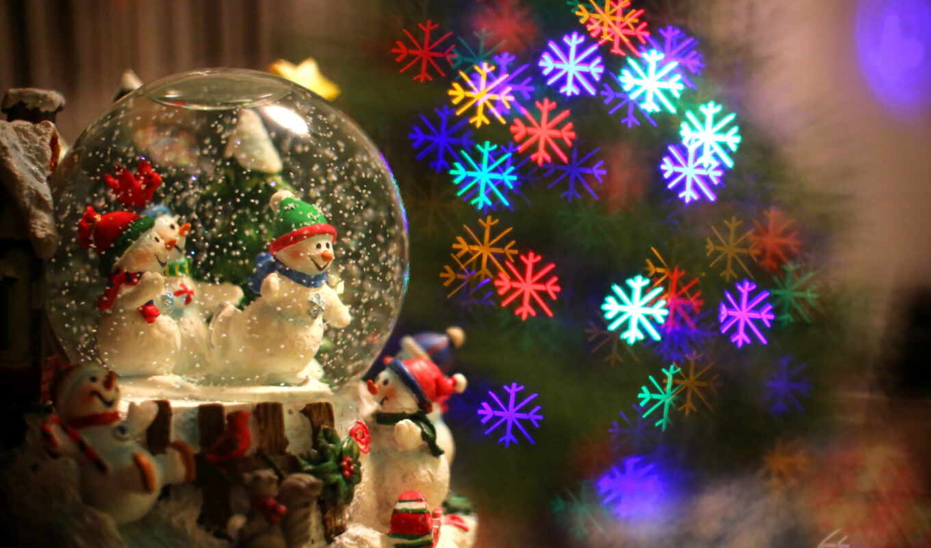 new, winter, christmas, holiday, ball, snow, snowflake, toy, new year