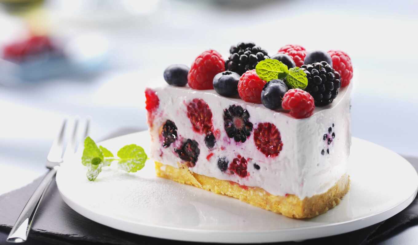 dessert, raspberry, blackberry, cake, berry, blueberries, iogurtov i