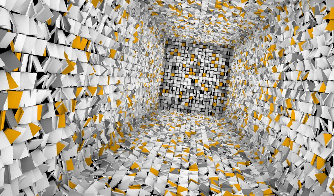 free, комната, графика, abstract, background, pictures, cubes, hole