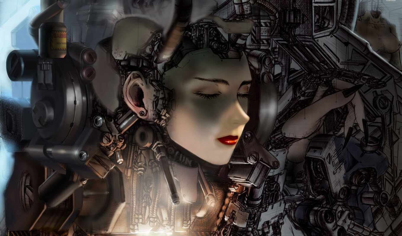 robot, cele, cyberpunk, арт