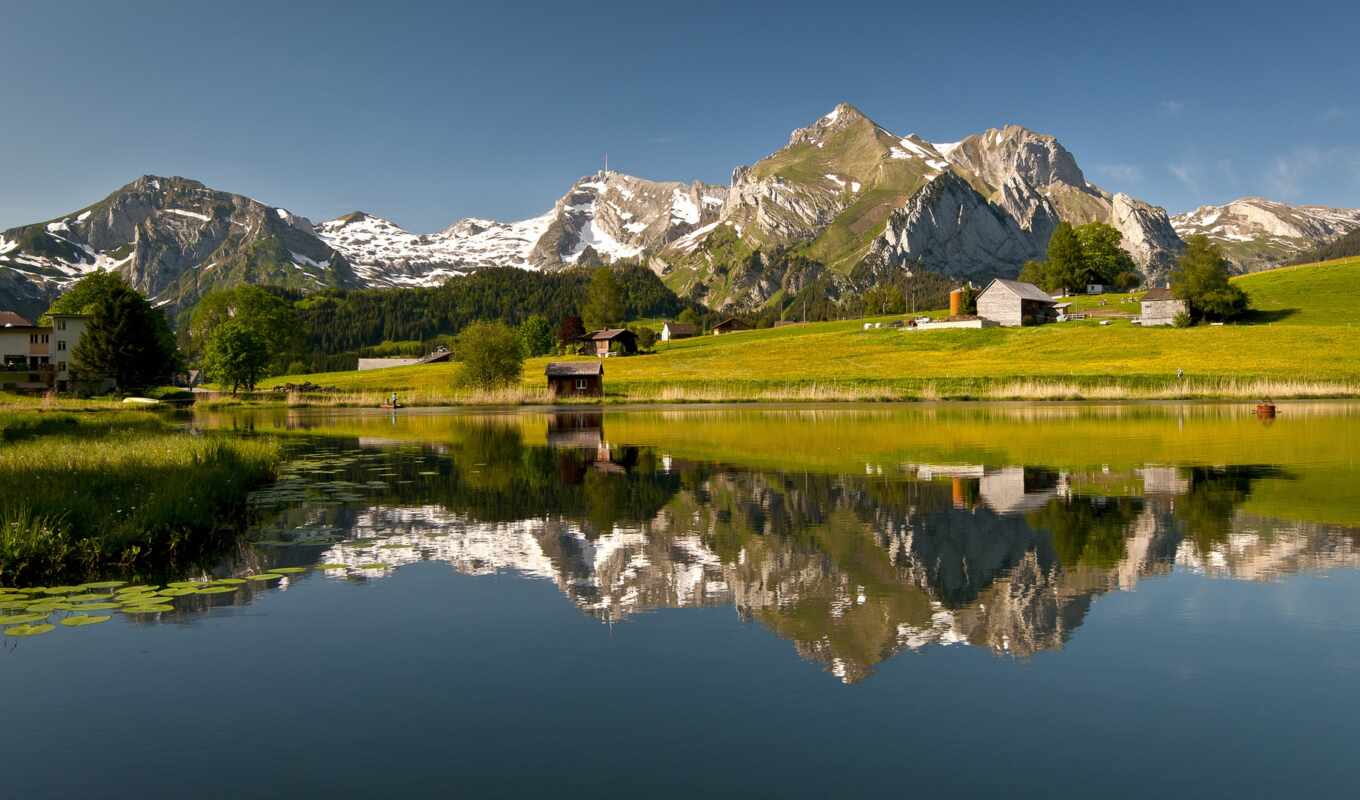 lake, nature, mountain, landscape, gallery, swiss, Switzerland, rare, countryside, toggenburg
