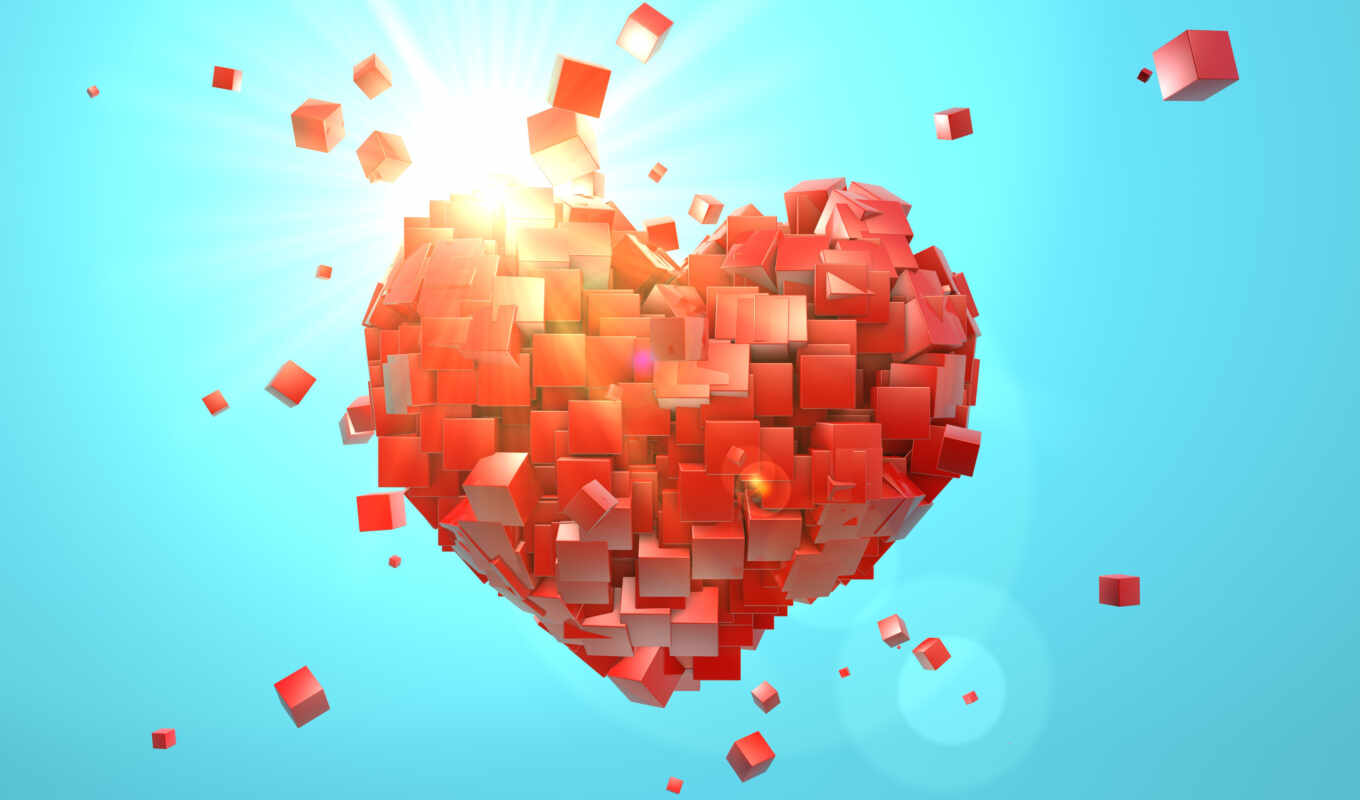 love, abstract, red, сердце, день, valentine