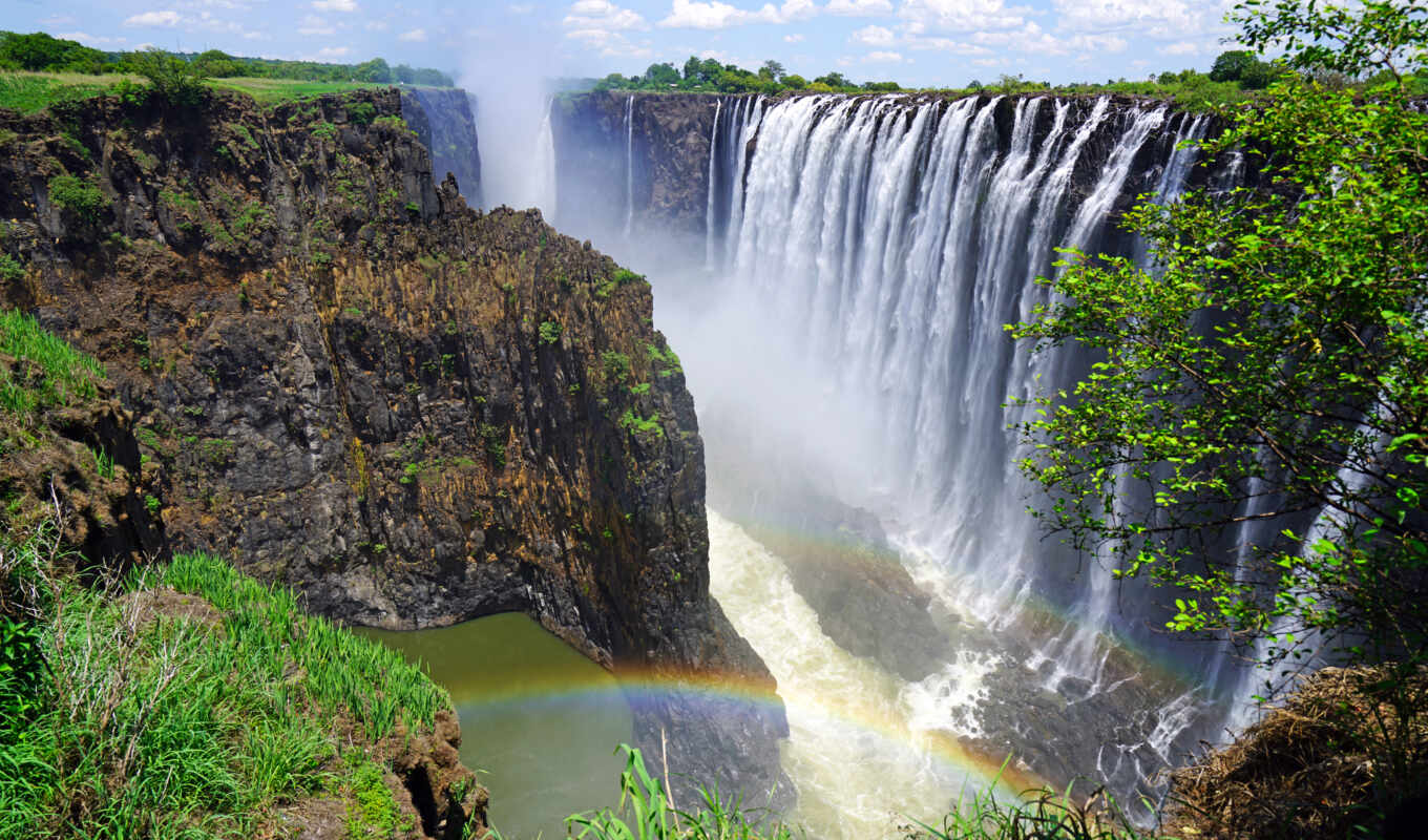 rainbow, victoria, mouth, waterfall, botswana, zambia, victoria, zimbabwe, wodospady, im genes
