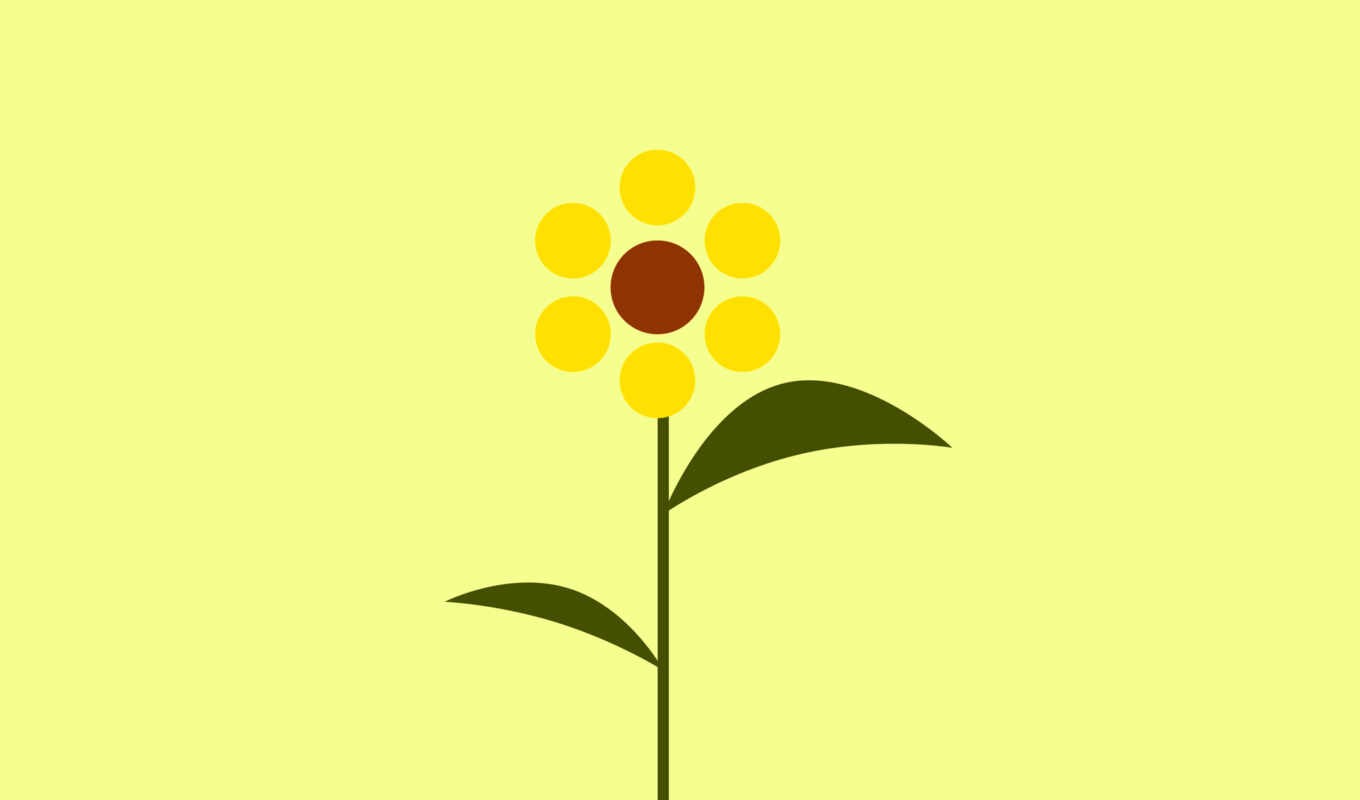 рисунок, цветок, желтый