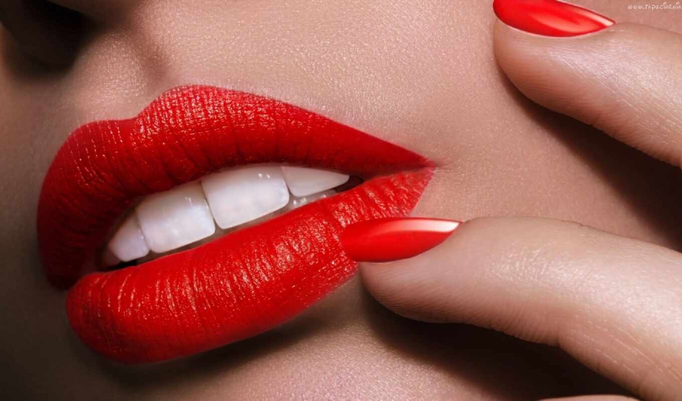 collection, Red, blonde, glamour, manicure, the best, teeth, lips, lipstick, teeth
