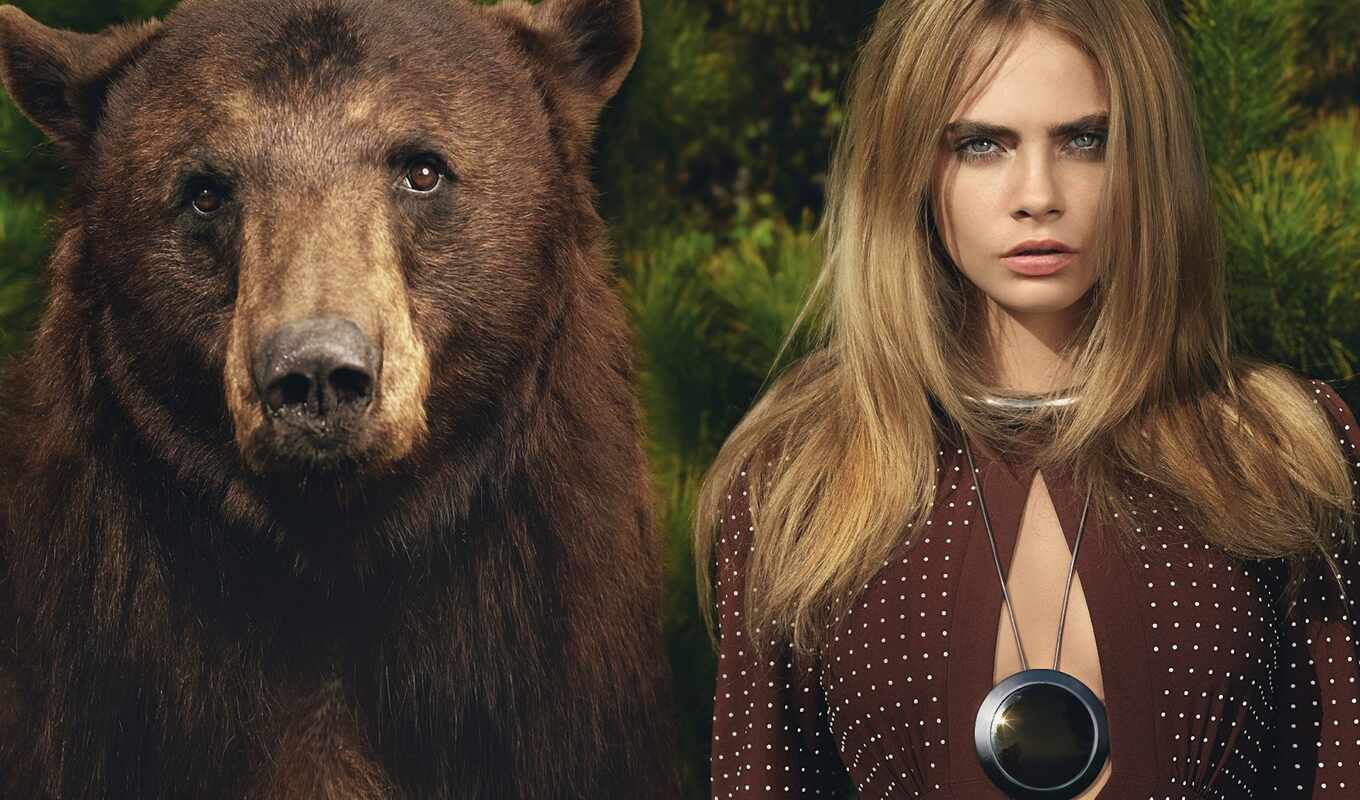 cara, медведь, delevingne, женщина, blonde, sexy, глаз, blue