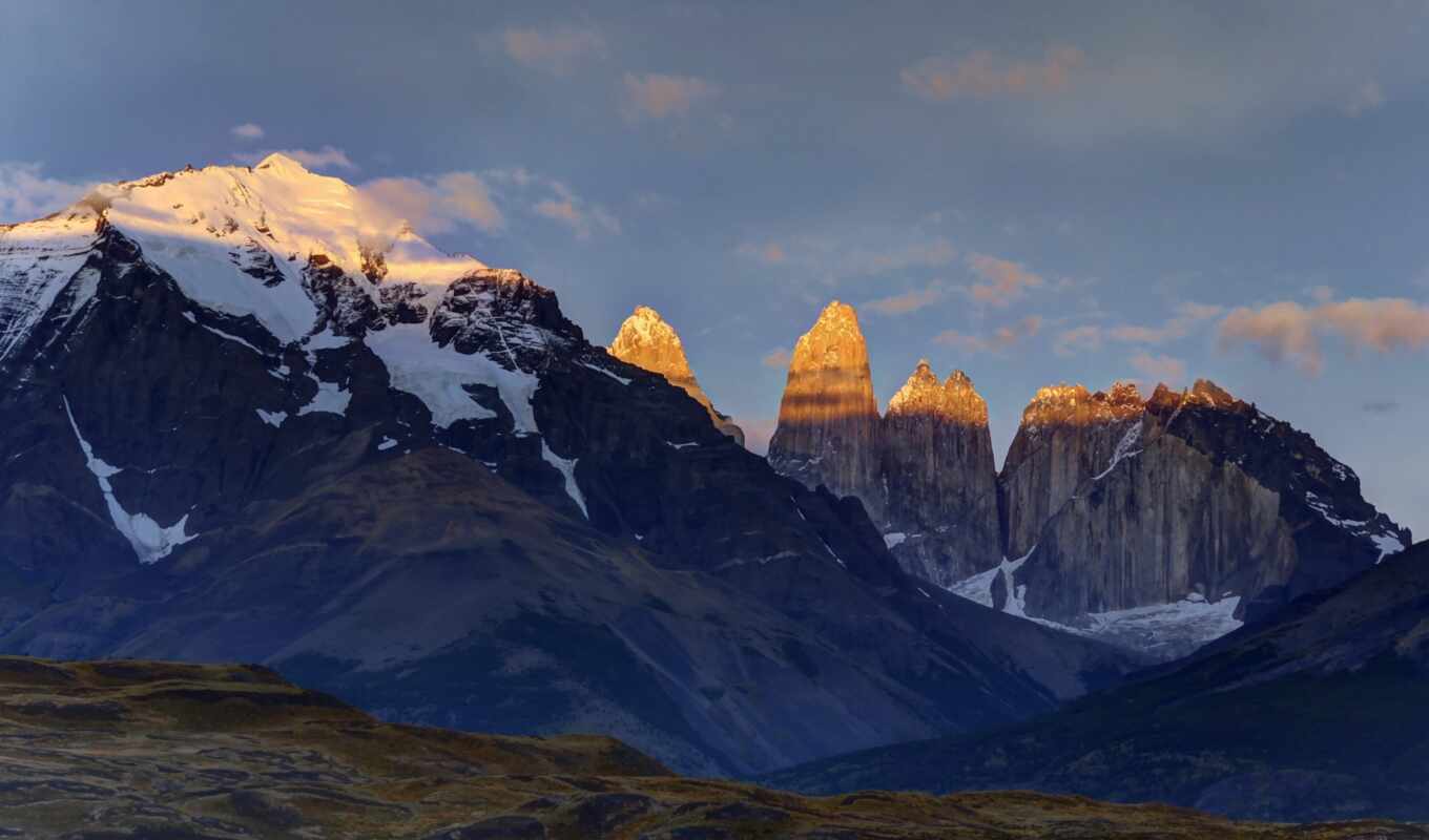 озеро, природа, гора, del, park, paine, chile, patagonia, national, torre, darkgray