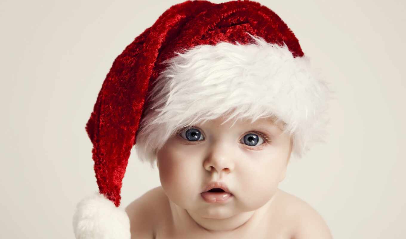 christmas, baby, a cap, kid