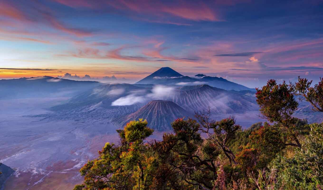 landscape, вулкан, mount, indonesia, бромо, java